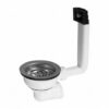 3½ inch korfplug met overloop met zijuitgang. 3½ inch korfplug met overloop met zijuitgang.