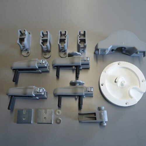 Deurbevestigingsset kunststof Carrouselbeslag REVO (nieuw) Deurbevestigingsset kunststof Carrouselbeslag REVO (nieuw)