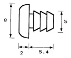 Deurdemper boring 5mm Bruin