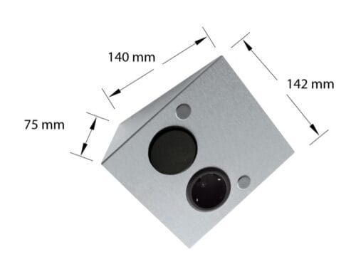 Dinox stopcontact SK RVS - Keukenrepareren.nl