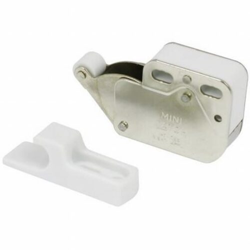 Duwsnapper Mini-latch staal tegenplaat in kunststof