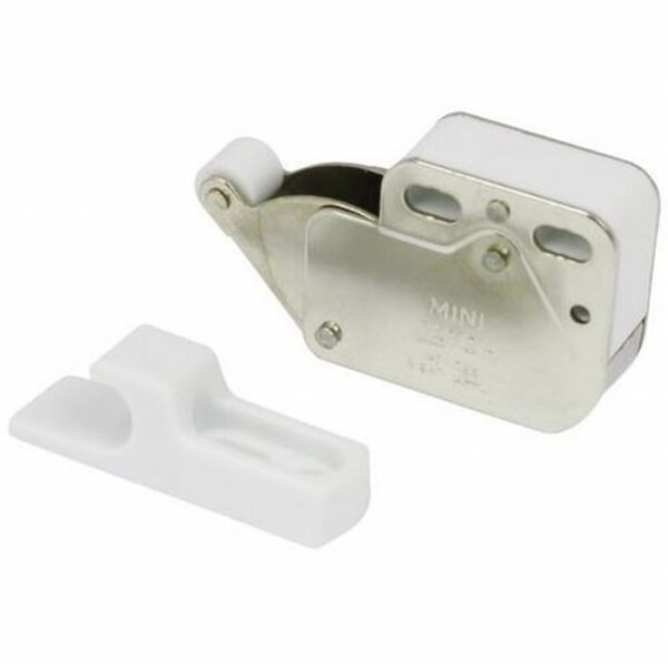 Duwsnapper Mini-latch staal tegenplaat in kunststof