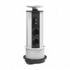Evoline Powerport 2ST stopcontact alu/zilver- Met USB lader Evoline Powerport 2ST stopcontact alu/zilver- Met USB lader