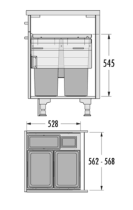 Hailo Euro Cargo front 91 liter Donkergrijs