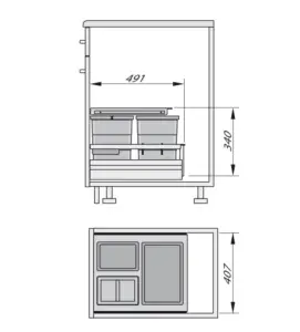 Hailo Separato K45 45 liter Grijs.