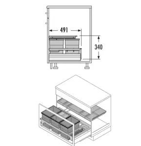 Hailo Separato K90 52 liter Grijs