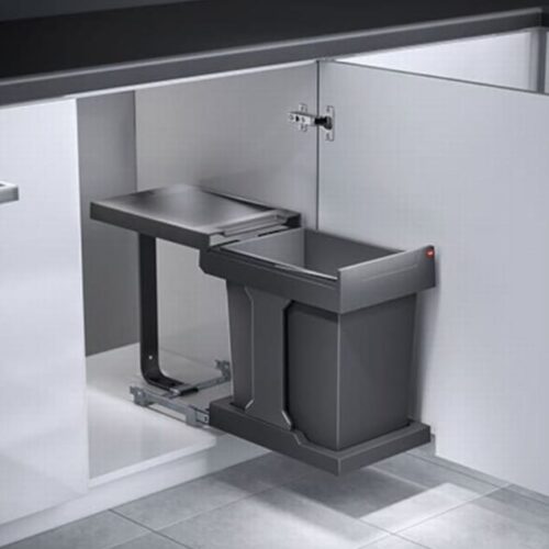 Hailo Solo Automatic 20 liter afvalemmer donkergrijs