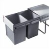 Hailo Tandem - Volledig uittrekbaar 31 liter afvalemmer Grijs-Zilver. Hailo Tandem - Volledig uittrekbaar 31 liter afvalemmer Grijs-Zilver.