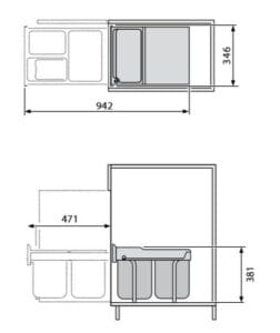 Hailo Tandem-RB - Voluittrek comfort model 40 liter