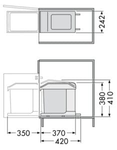 Hailo Solo Automatic 20 liter Donkergrijs.