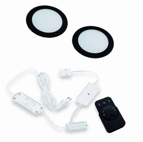 HERA LED Dynamic FR-68 – Set van 2 Luxe Dimbare LED Inbouwspots met Afstandsbediening