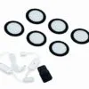 Hera-FR-68-Dynamic-led-sets-zwart-24-V-set-van-6-1 HERA LED Dynamic FR-68 – Set van 6 Luxe Dimbare LED Inbouwspots met Afstandsbediening