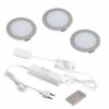 Hera FR-68 + dimmer LED set inox-look - set van 3. Hera FR-68 + dimmer LED set inox-look - set van 3.