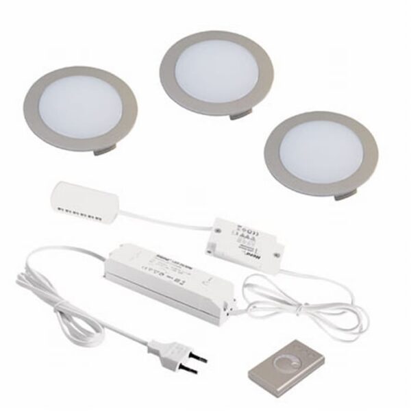 Hera FR-68 + dimmer LED set inox-look - set van 3.