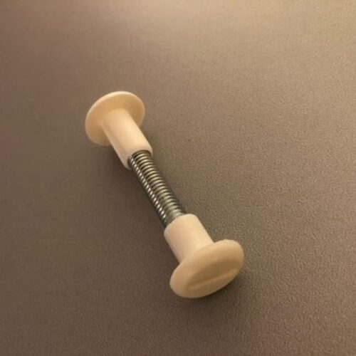 Kastverbindingsbout  in staal/kunststof. WIT L=30mm