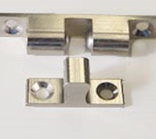 Kogelsnapper 50 mm met tegenplaat messing vernikkeld