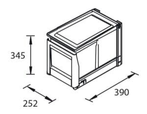 Stala model 2 PK - 2 x 10 liter Wit.