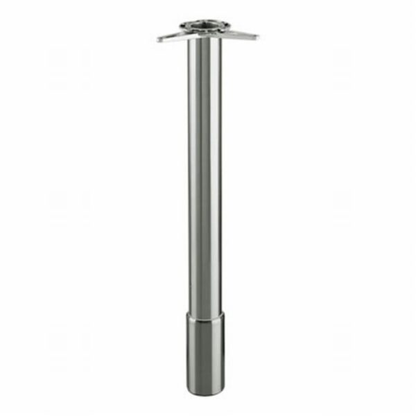 Tafelpoot Deluxe inox-look.