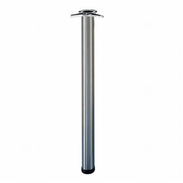 Tafelpoot standaard inox-look.