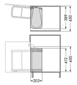 Hailo Duo-Automatic 16 liter RVS-Wit.