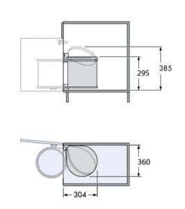 Hailo mono 12L RVS-Wit