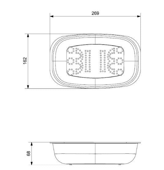Transparant inzetbakje voor Morena, Regilux, Combi REGINOX - maat- keukenrepareren.nl